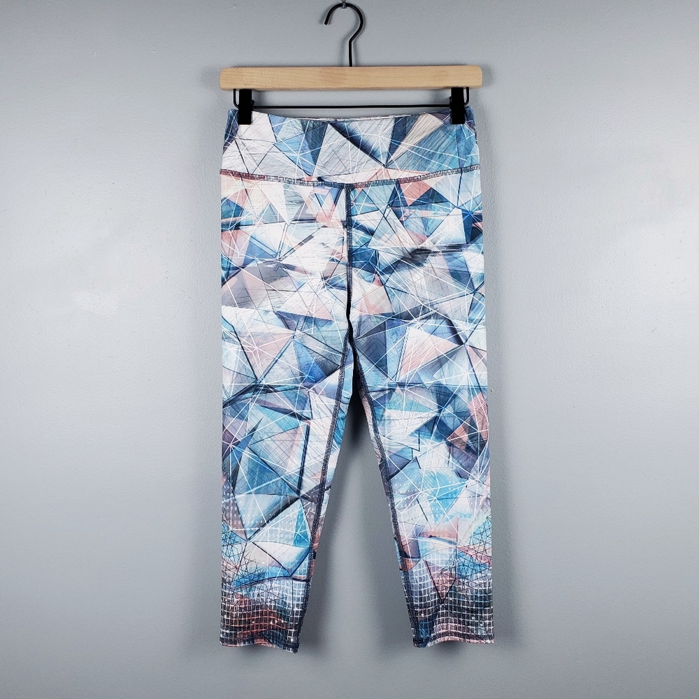 Evolution And Creation Cropped Geometric Leggings - image 1